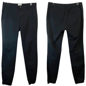 Elwood Men’s Elastic Cuff Black Casual Cotton Chino Pants SZ 30